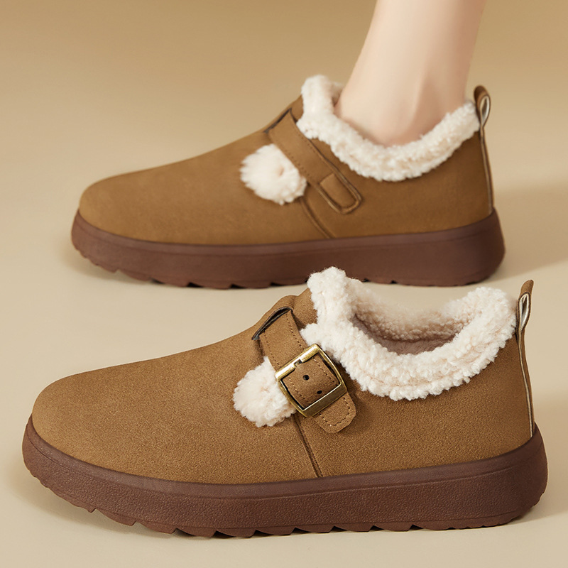New Style Cold-Proof Warm Shoes Snow Low-Top Comfortable Short Fleece-Lined And Thickened Women's Soft-Soled Cotton Boots
