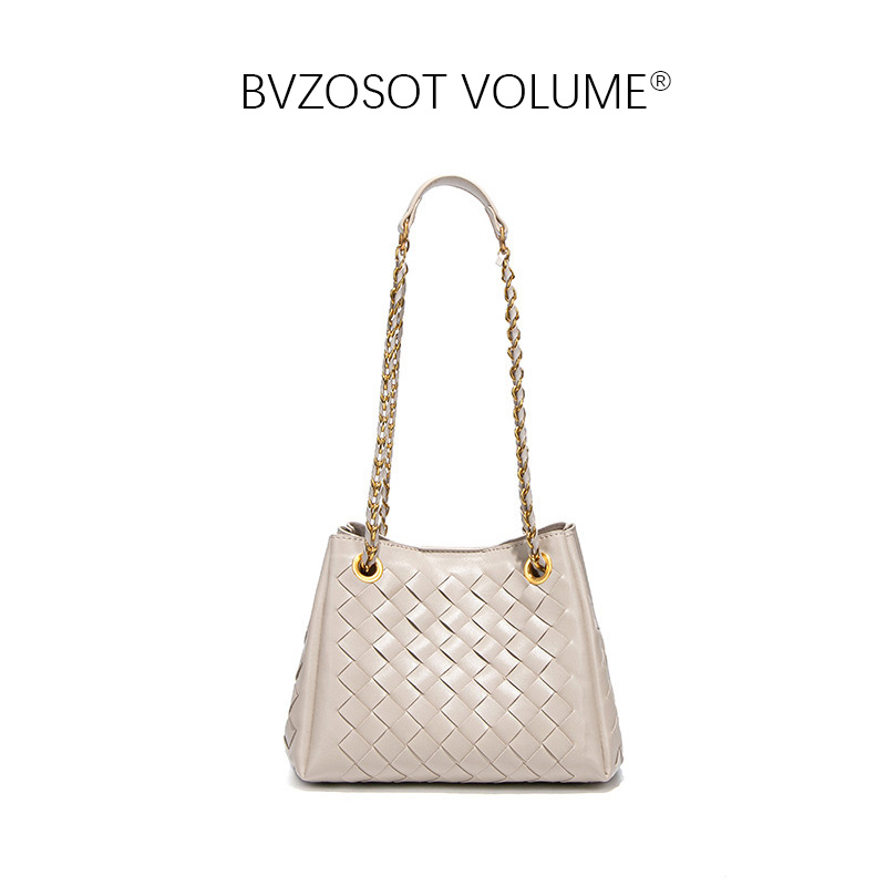 new Parachute bag woven bucket bag hand - held chain bag cross - body bag small bag retro underarm bag