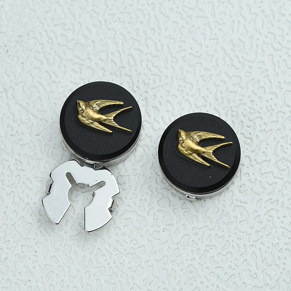 ICEYY 2PCS Vintage Gold llow Round Button Covers Set Cufflinks for Apparel 250804 L251024