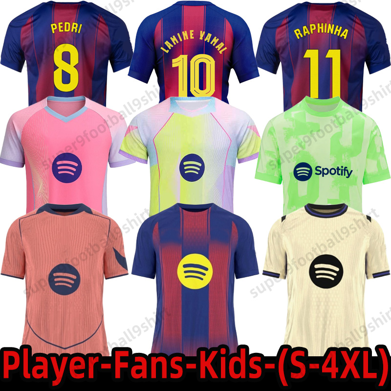 LAMINE YAMAL 25 26 LEWANDOWSKI football shirt CACTU JACK soccer jerseys kids kit uniform HOME OLMO PEDRI GAVI ARAUJO RAPHINHA DE JONG Limited edition Camiseta sets
