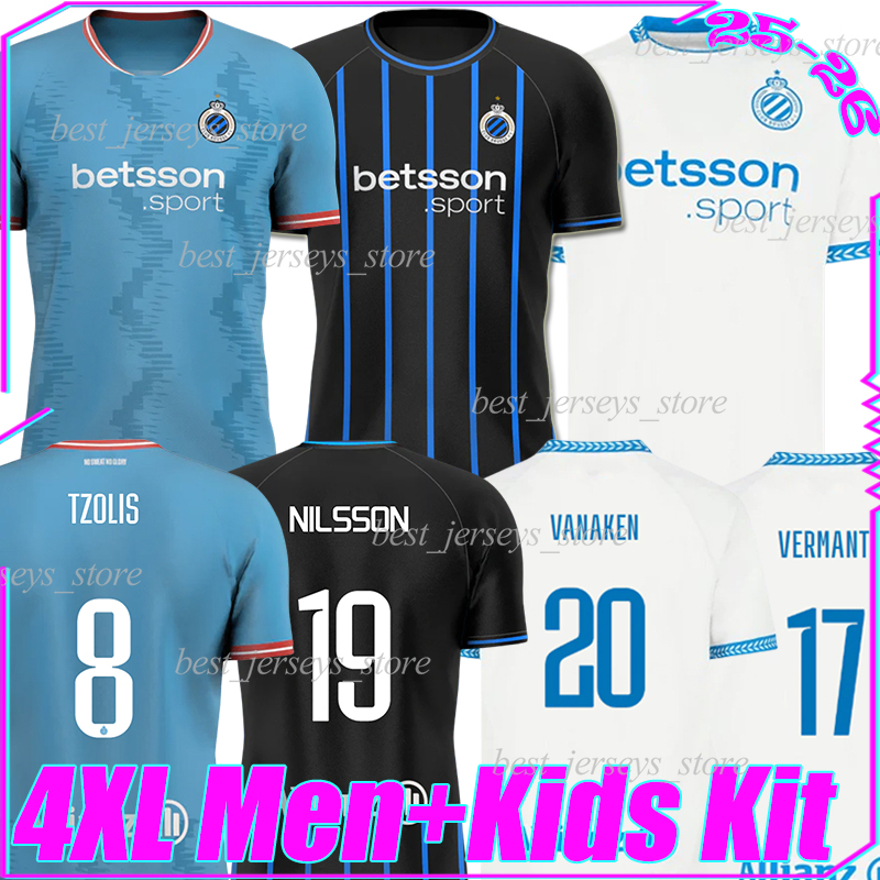 4XL 2025/26 Club Brugge KV 3rd Soccer Jerseys TZOLIS JUTGLA VANAKEN VERMANT NILSSON TALBI DE CUYPER JASHARI MECHELE ORDONEZ men kids kits socks sets football shirts
