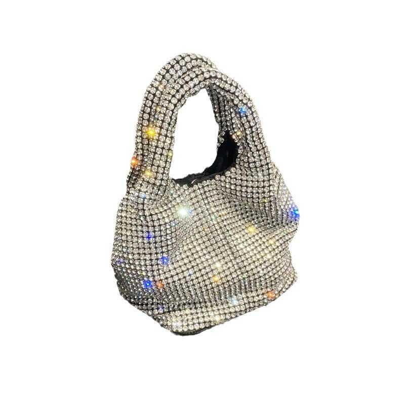 Free shipping designer bags Evening Bags Women s with Rhinestones Handheld Bucket Bag Single Shoulder Crossbody Chain Small Handbag 250805