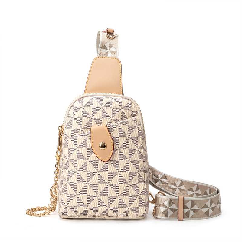 Free shipping trendy brand high-end crossbody bag, fashionable chest bag, versatile single-shoulder backpack for both men and women, printed cycling b