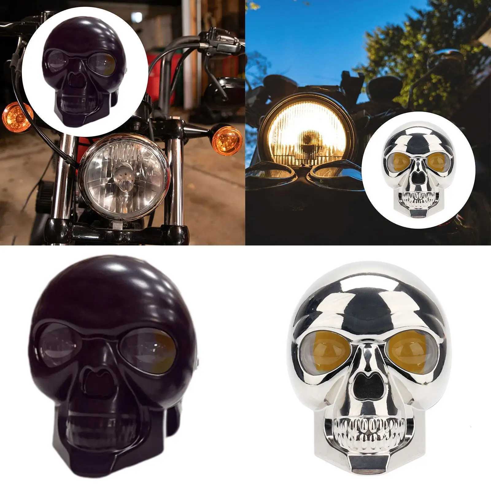 Motorcycle LED Skull Headlight Easy to Install Premium Practical Replacement XJ250804