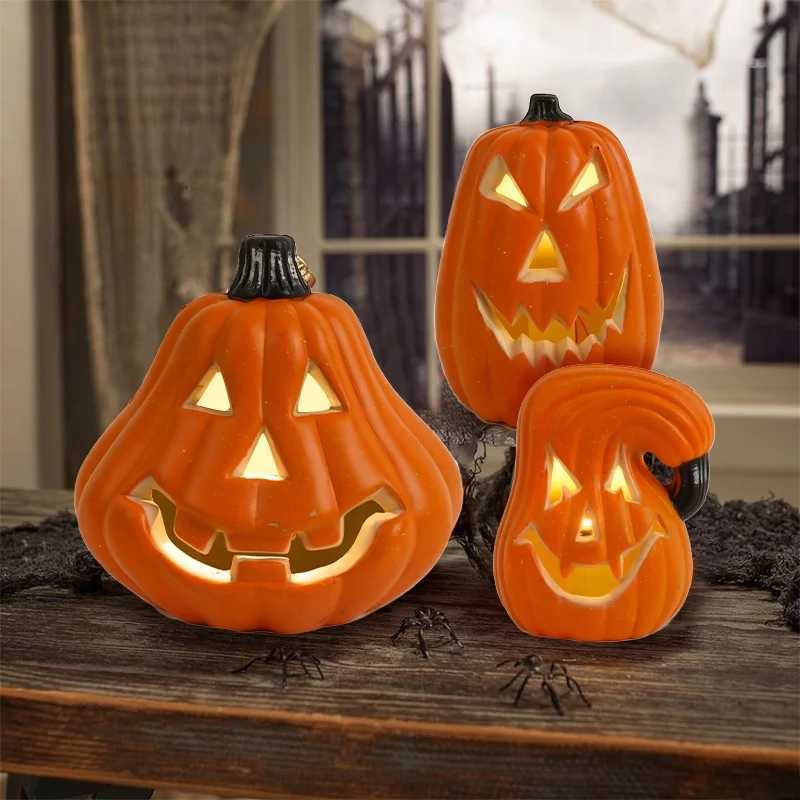Halloween High Quality Pumpkin Lantern Hot Sale Halloween Decorations Plastic Decoration Pumpkin Lamp XJ250804