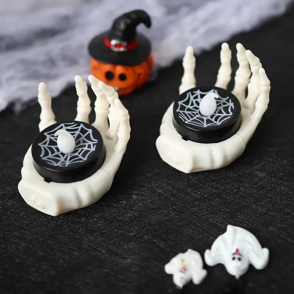 LED Candlesticks Lamp Halloween Electronic Candle Palm Rest Night Light Battery Powered For Halloween Party Decoration Supplies XJ250804