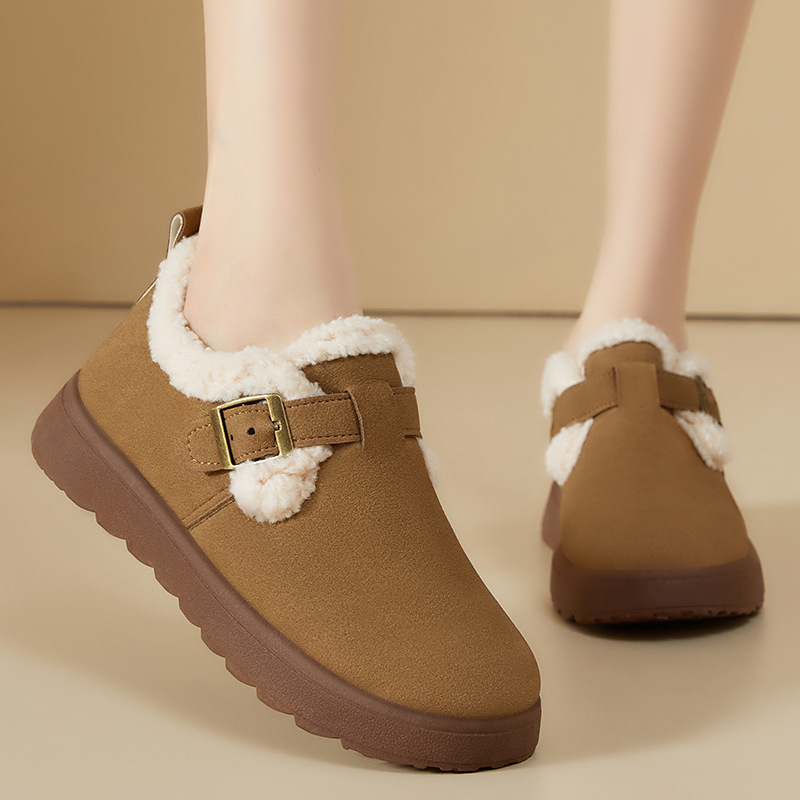 New Style Cold-Proof Warm Shoes Snow Low-Top Comfortable Short Fleece-Lined And Thickened Women's Soft-Soled Cotton Boots
