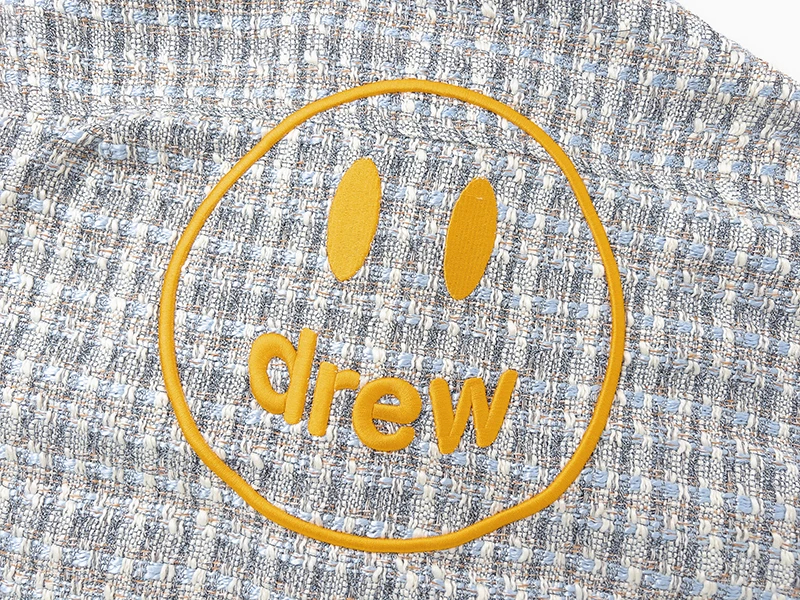 Drew House Embroidered logo shoulder-less Coat Men's Clothing designer niche American retro print loose denim jacket