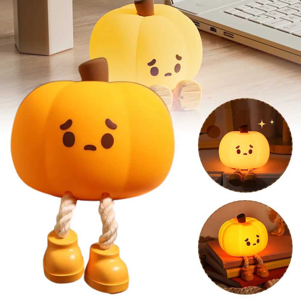 Night Light Cute Lamp Pumpkin Touch Sensor Lamp Christmas Night Lamp Silicone LED Rechargeable Lamp XJ250804