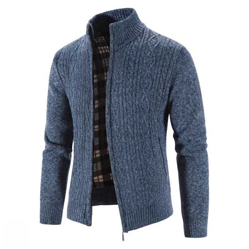 Men Jackets Cardigans Winter Casual Sweatercoats Warm Sweaters Male Stand-up Collar Slim Fit Sweaters Coats Winter Clothes 3XLXJ250805