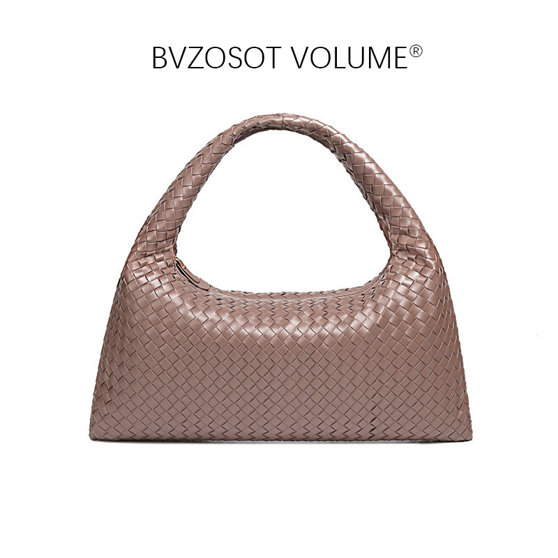 BVZOSOT VOLUME High End Knitted Large Capacity Single - Shoulder Bag Women 2025 Style Niche Versatile Elegant Suitable For Commuting A Trendy Handbag