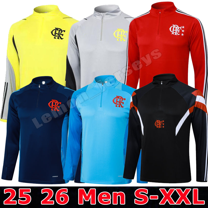 2025 2026 Flamengo Men's Adult kit tracksuit 24 25 26 GABI David Luiz E.RIBEIRO training suit Football soccer survetement foot chandal football tracksuit jogging Top
