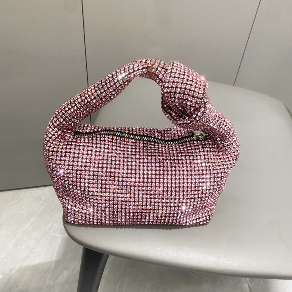 Crossbody bag designer bags 2025 Women's Bag Water Diamond Dinner Bag Big Diamond Knot Handle Bag Fashion Full Diamond Underarm Bag Women's 