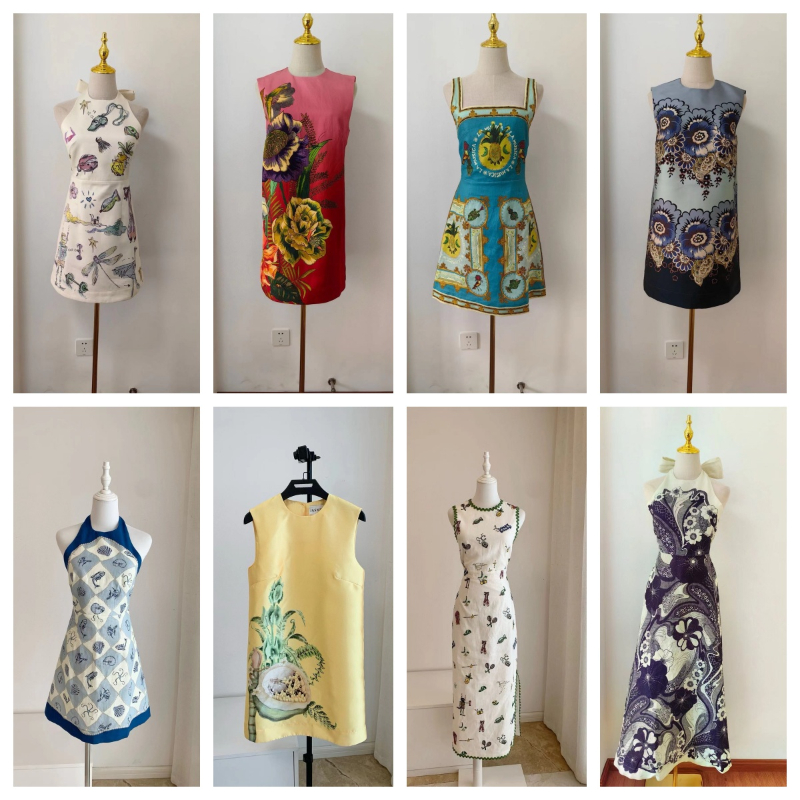 Australian designer dress with neck hanging vest, short skirt, backless vacation style, party skirt, photo long skirt56