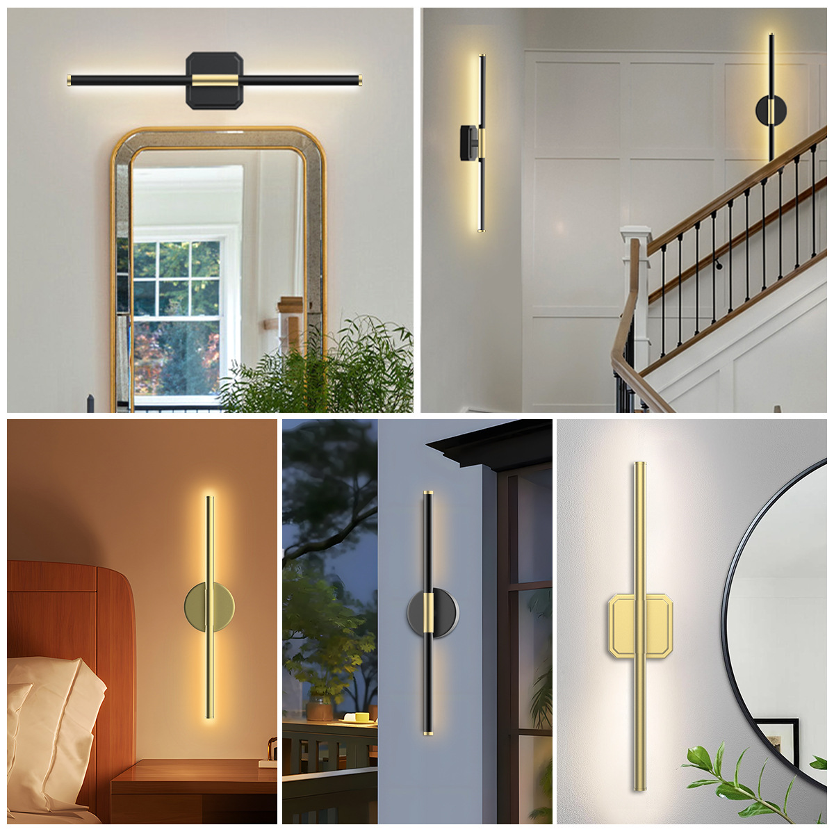 Ual Head Split Wall Lamp for Living Room/Study - Elegant Reading Light 10000mAh --HCP042
