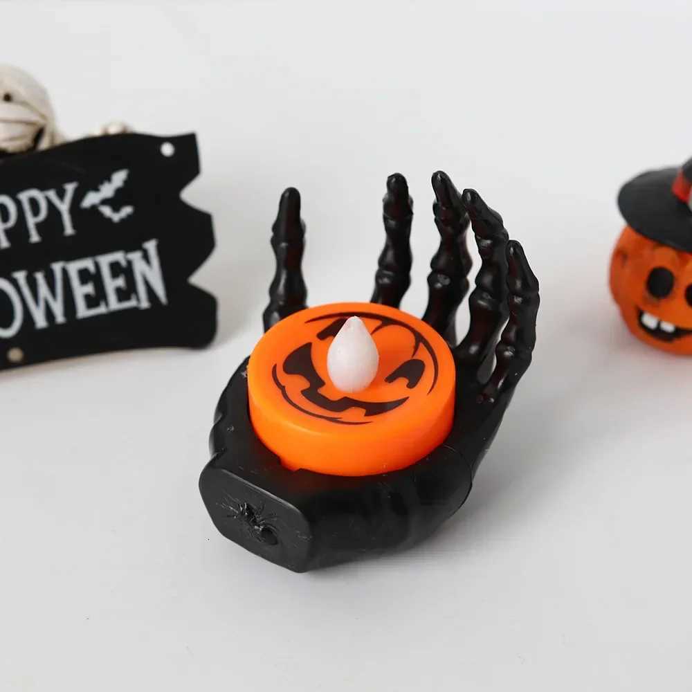 LED Candlesticks Lamp Halloween Electronic Candle Palm Rest Night Light Battery Powered For Halloween Party Decoration Supplies XJ250804