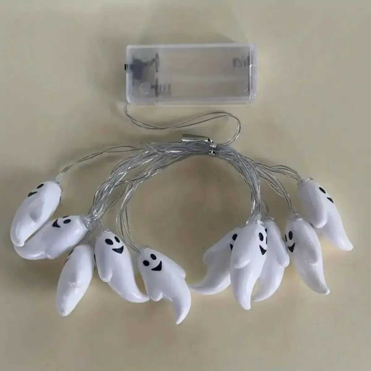 LED Halloween String Lights Battery Powered Decoration Lamp Indoor Outdoor Atmosphere Ghost Lights For Home Party Festival Decoration XJ250804