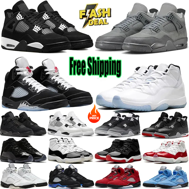 nrw Free Shipping 4 4S 5 11 Basketball Shoes For Men Women 5s 11s Sneakers White thunder Bred Cool Grey Metallic Reimagined Wheat Mens outdoor Sports Trainers shoes