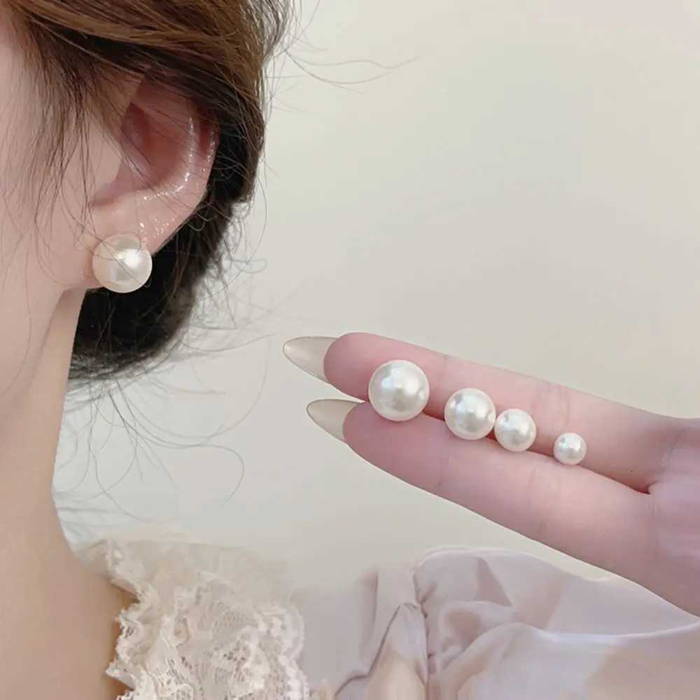 Classic Imitation Pearl Stud Earrings For Women Simple Elegant Pearl Earring Fashion Office Party Jewelry Accessories Gifts Y250804