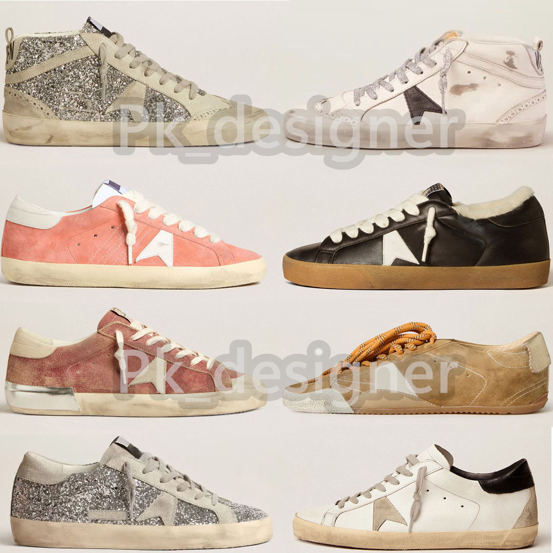 2025 Designer Shoes Superstar High Casual Shoes Sky Star Super Star Italy Brand Sneakers Super Star Luxury Dirtys Sequin White with box size 36-47