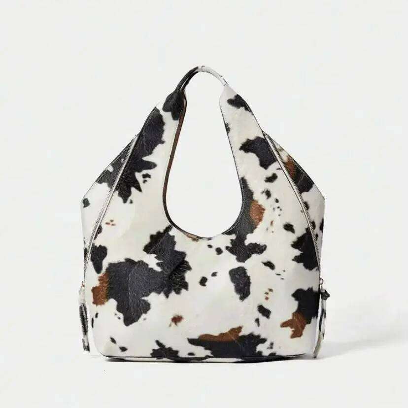 Women's Simple Fashion Casual Tote Cow Shoulder Bag, Spacious Designer Satchel,Leopard Print Handbag for Everyday Use