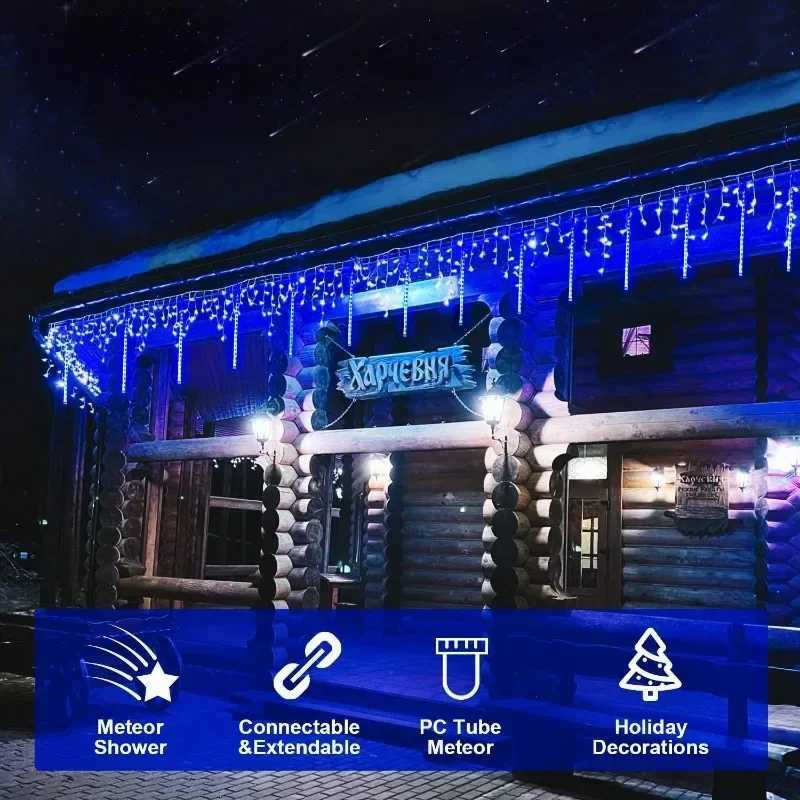 LED USB Meteor Shower Light Outdoor Garden Light for Patio Landscape Bar Tent Fence Street Christmas Halloween Wedding DecorationXJ250804