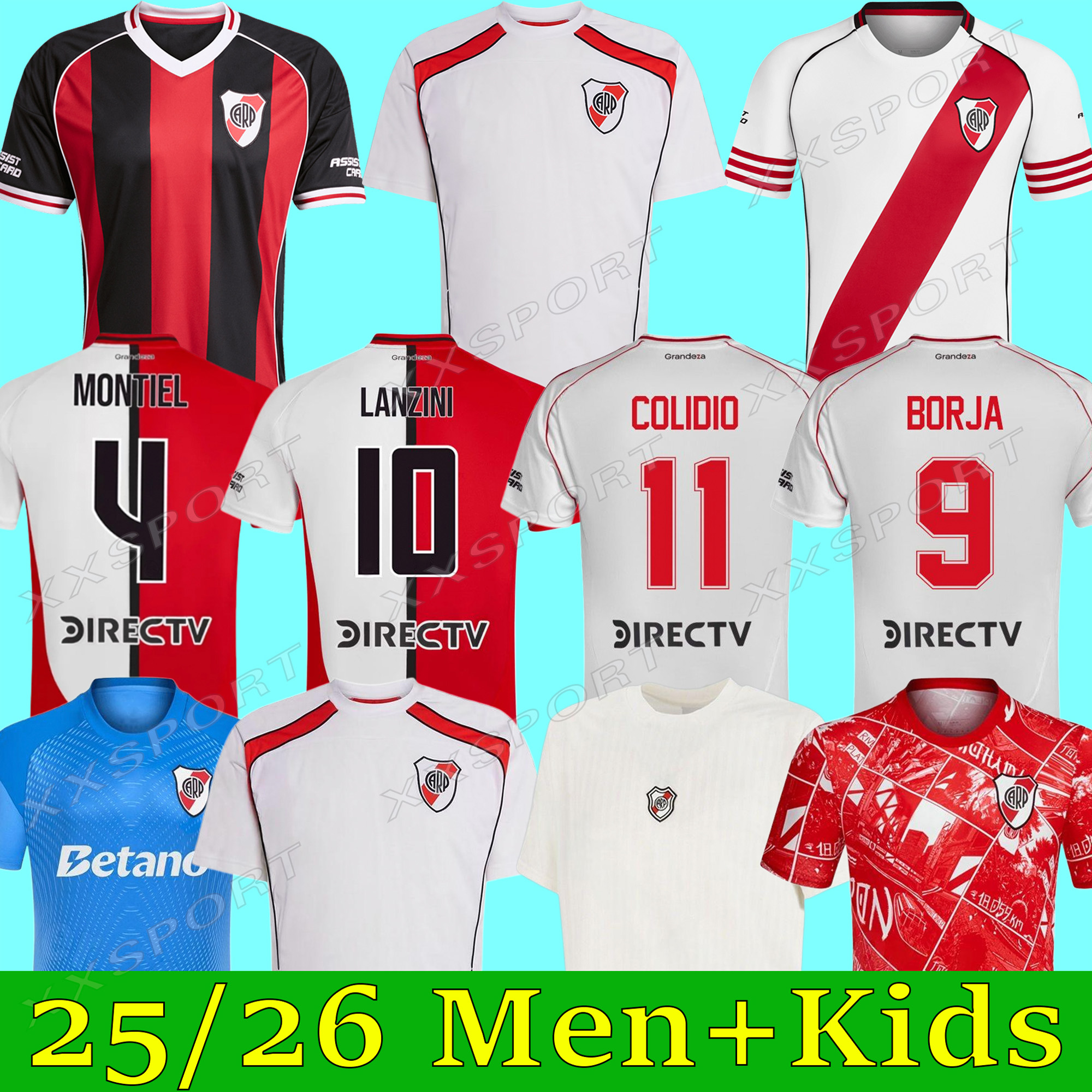 25 26 River plate MEZA soccer jerseys M BORJA LANZINI SOLARI MASTANTUONO LIBERTADORES camisetas Men Kids Kits Set 2025 2026 football shirts COLIDIO equipments