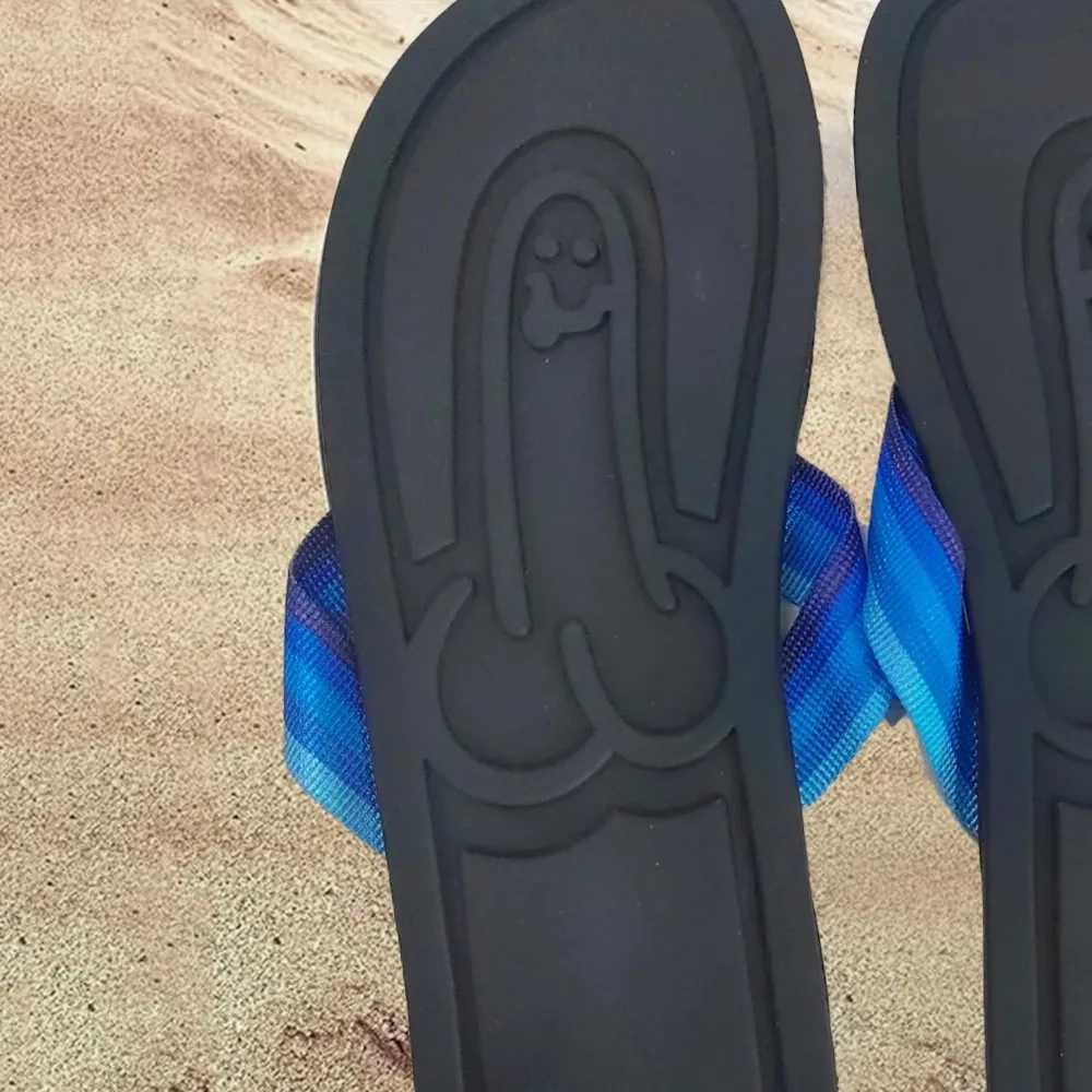 Hidden Penis Flops Funny Hidden Penis Flip Flops Parody Penis Summer Beach Comfort Non Slip Quick-Dry Mens Slippers Flip Flops W250805