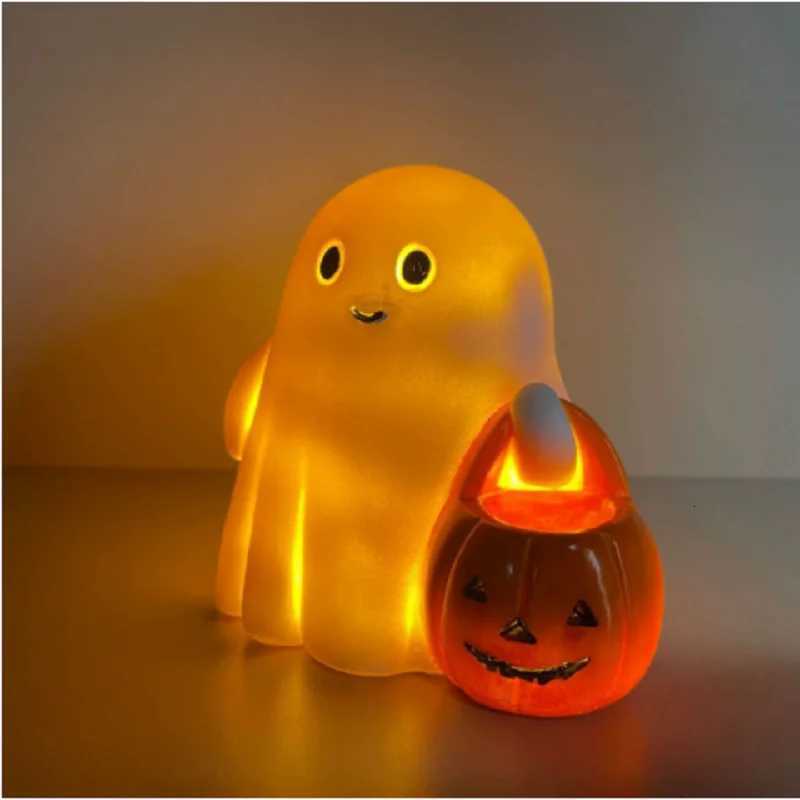 Halloween Ghost Night Light Cute Ghost Reading Book Lamp 3D Ghost LED Reading Night Light Halloween Room Decor Lights DecorationXJ250804