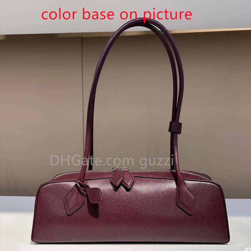 higher quality alaibag Le Teckel Bags Leather Shoulder Bag Women Handbags alaila Baguette Bag Armpit Bag Long Profile Double Zipper Opening Closing Design