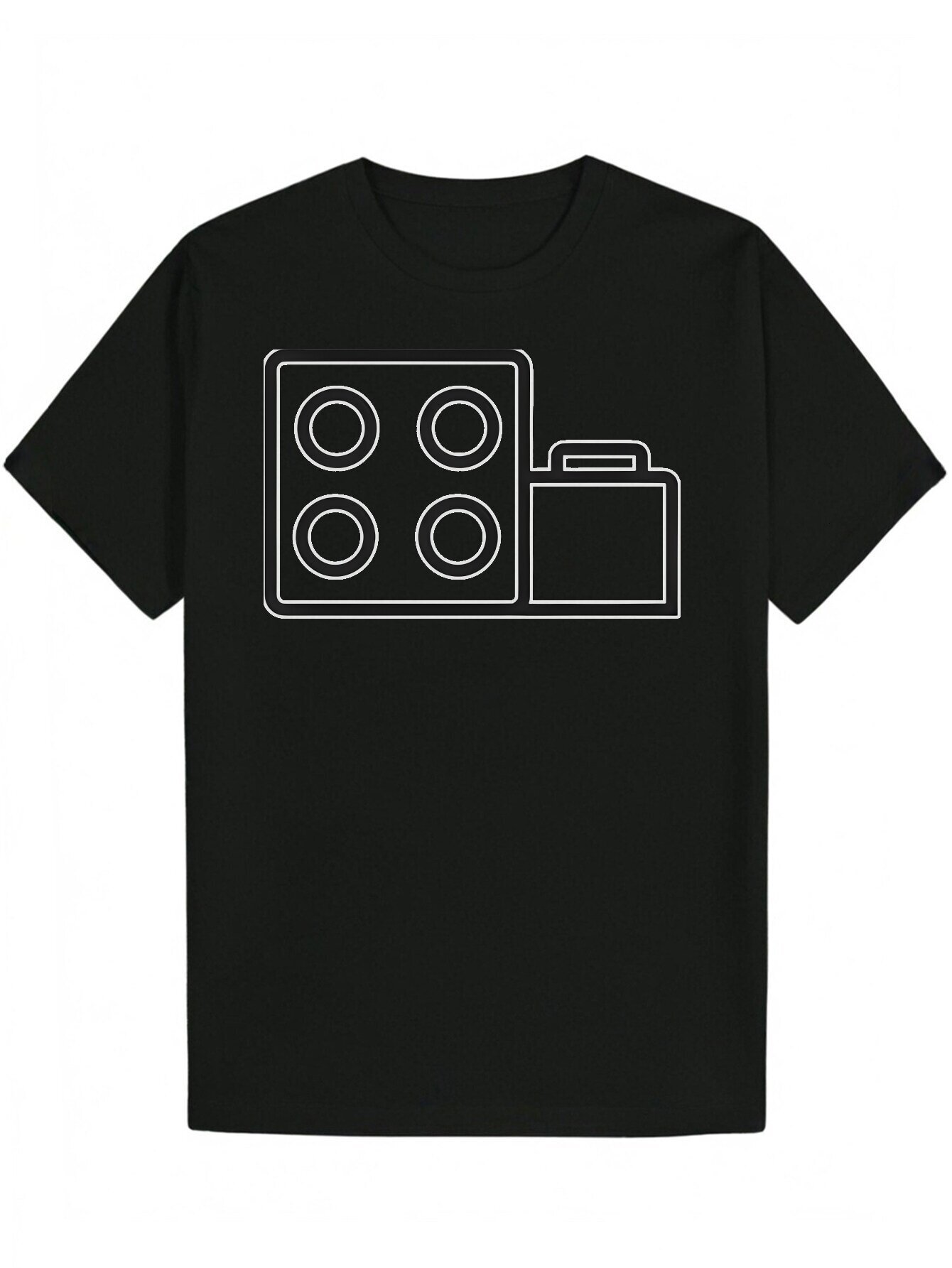 Men's Summer Casual Round Neck Polyester Pattern T-Shirt d87cc