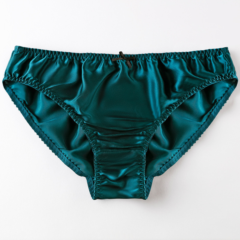 Women's Panties 4 PACK 100% Silk Women's Low Waist Print Underwear Briefs Lingerie Panties MS008 230424