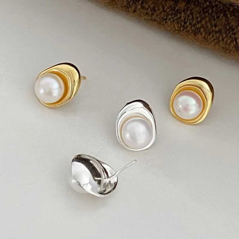 Light Luxury Imitation-Pearl Stud Earrings for Women Geometric Temperament Earring Jewelry Gifts womens earrings Y250804