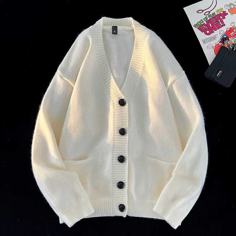 Striped Casual Soft Long Sleeve Men Vintage Cardigan Sweatshirt Button V Neck Coat Thick Warm Sweater Knit Ribbed Jacket Outerwear XJ250805