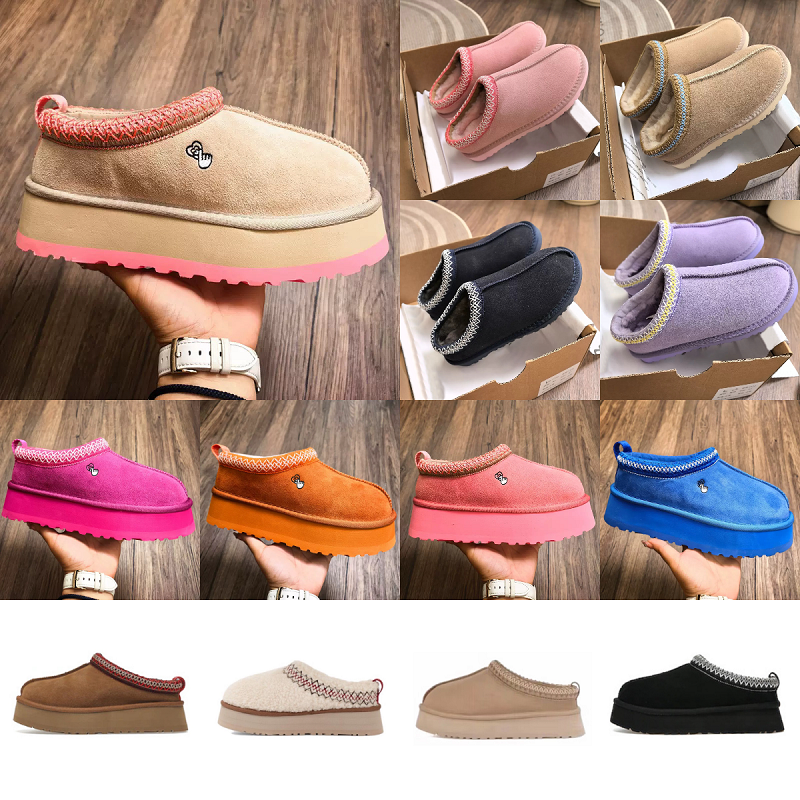 35-44 Designer Tasman Snow Winter Boots Fur Slides Sheepskin Slippers Shearling Mules Women Men Ultra Mini Platform Boot Slip-on Shoe Suede Comfort Fall Booties