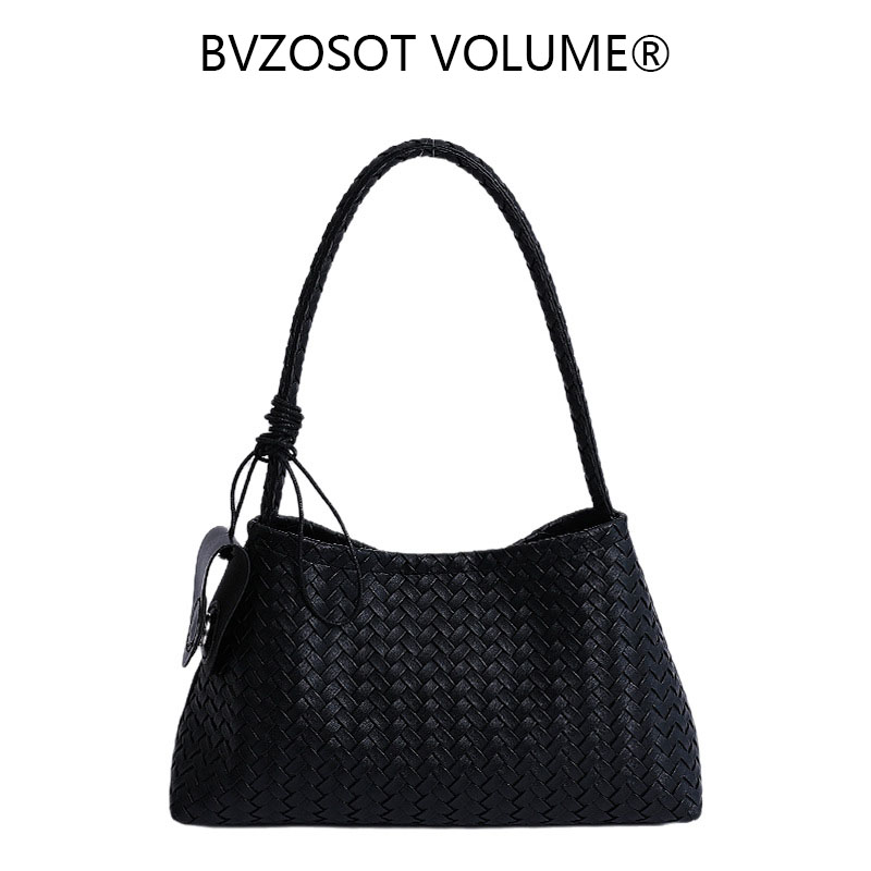 BVZOSOT VOLUME 2025 New French Retro Hand - woven Bag a Versatile and Unique Under - arm Bag Fashionable Handbag Stylish Shoulder Bag