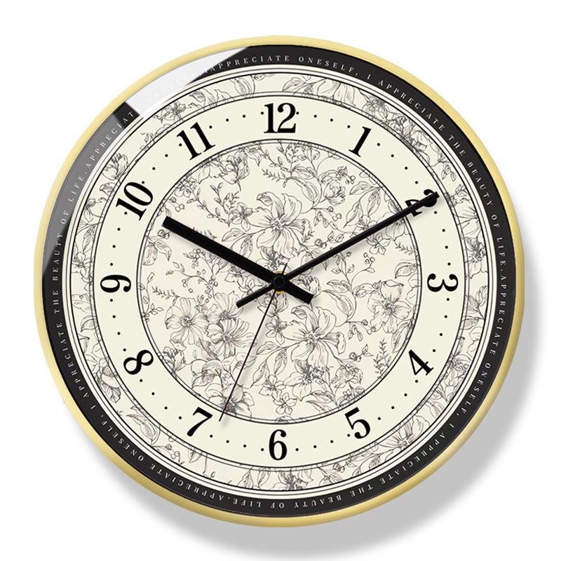 Luxury Designer Retro French wall clock medieval style clock Nordic light luxury living room home modern silent creative quartz clock Novelty Items