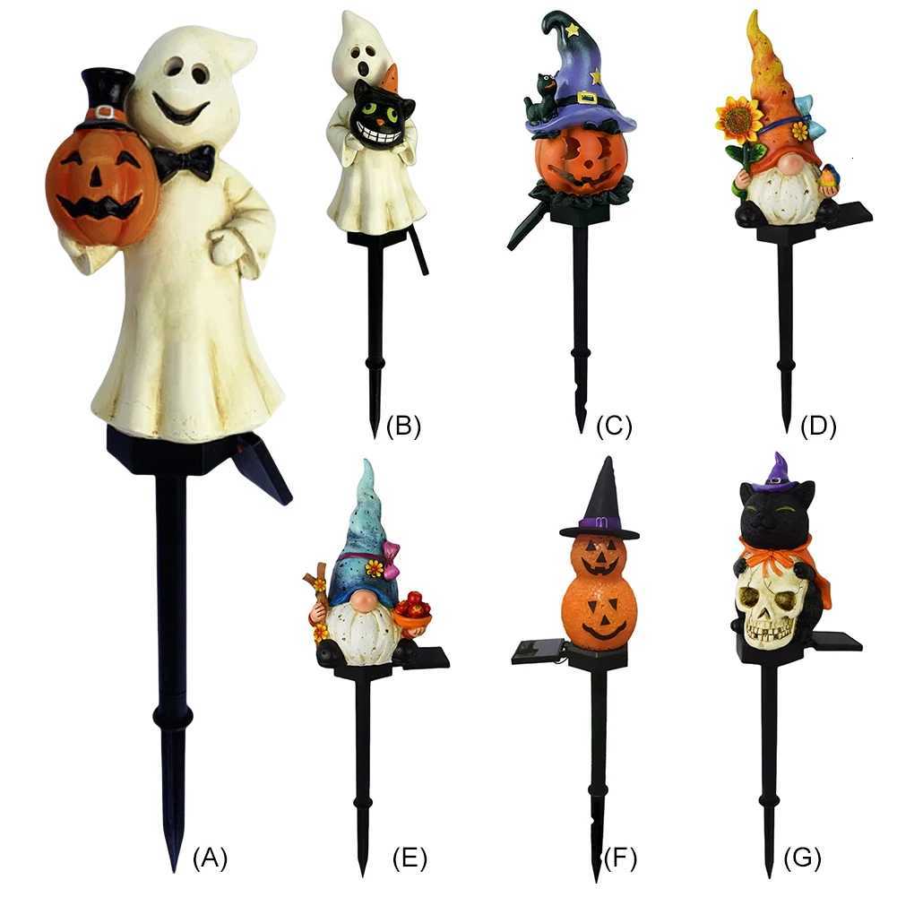 Halloween Horror Ghost Pathway Stake Lights Skull Pumpkin Stake Lamp Ghost Stakes Lantern Home Decor Outdoor Lighting Decoration XJ250804