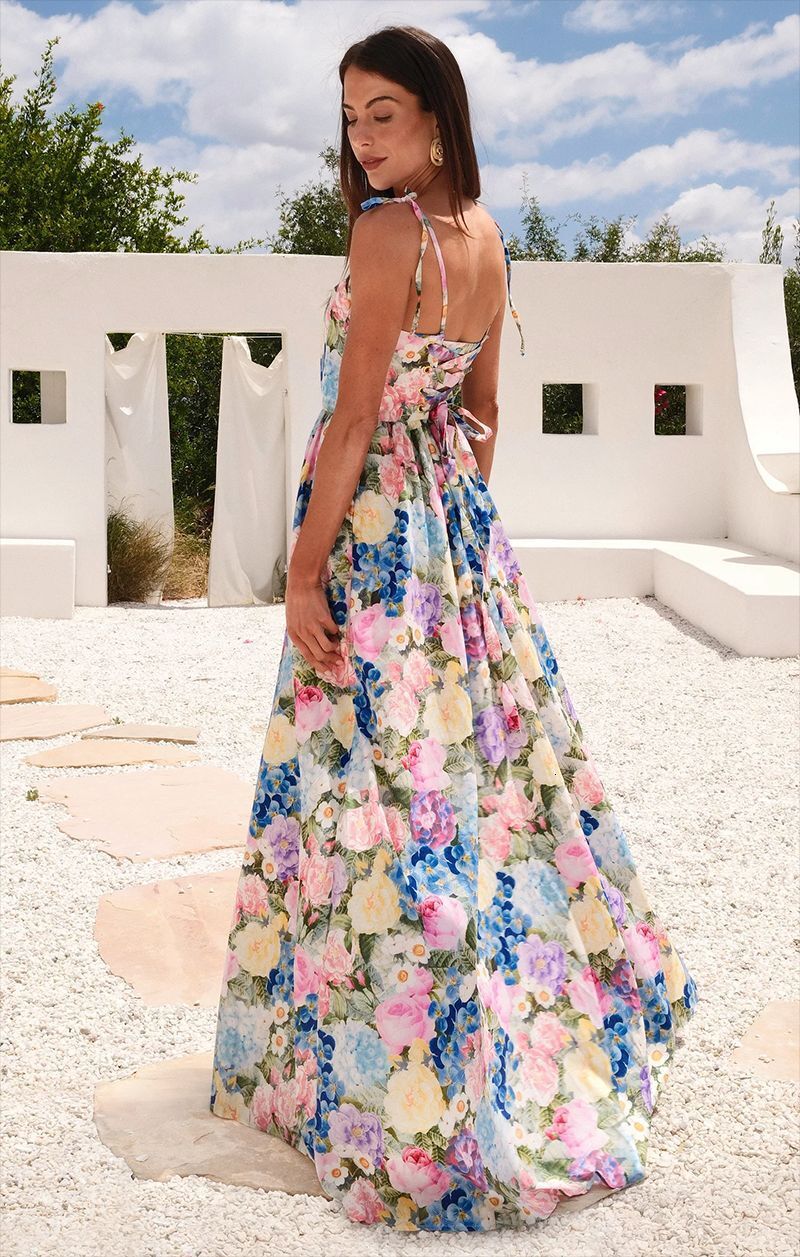 2025 New Spring/Summer European trend and American Women's S Fashion Transparent Hard Yarn Fairy Long Elegant Evening Dress New Designer Dress