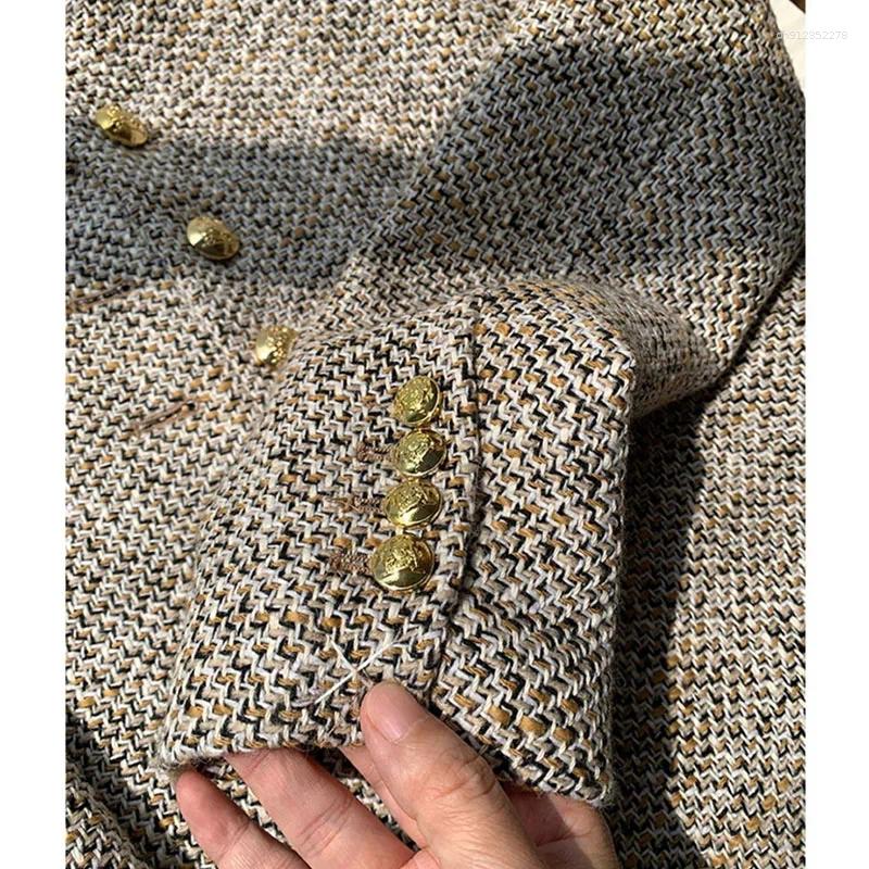 Ladies Tweed Jacket - Women's Short Sleeve Casual Blazer, Elegant All-Match Spring Autumn Top ddmymarket - view 4