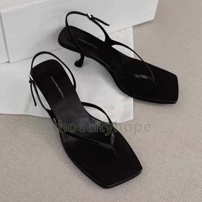 designer sandals women back strap high heel sandal fashion elegant sandale womens daily durable leather sandalen size 35-42