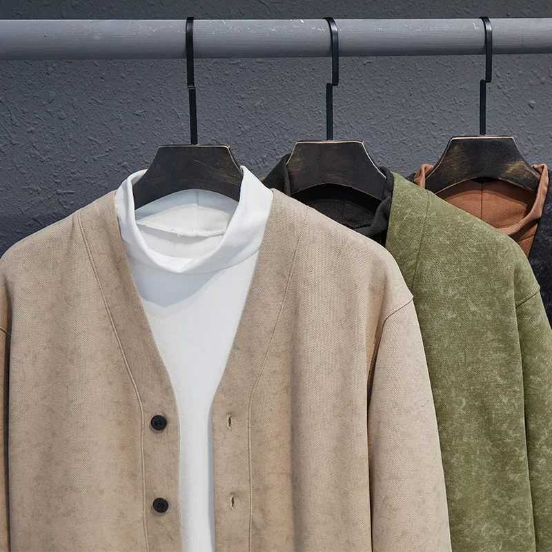 Korean Style Mens Cardigan V Neck Button Up Sweater Male Big Size Casual Light Spring Stretch Oversized Plus Large 10XL 9XL 8XL XJ250805