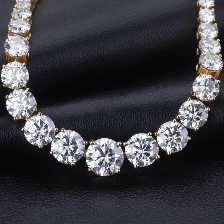Sterling Silver S925 D VVS 3mm 4mm 5mm 6mm Tennis Necklace Moissanite Tennis Chain