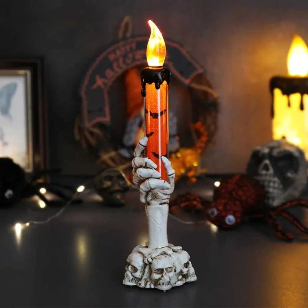 Bright Candles Cosplay Decoration Table Lamps Skull Hand Lamps for Summer Party Gifts Camping and Haunted House Decorations XJ250804