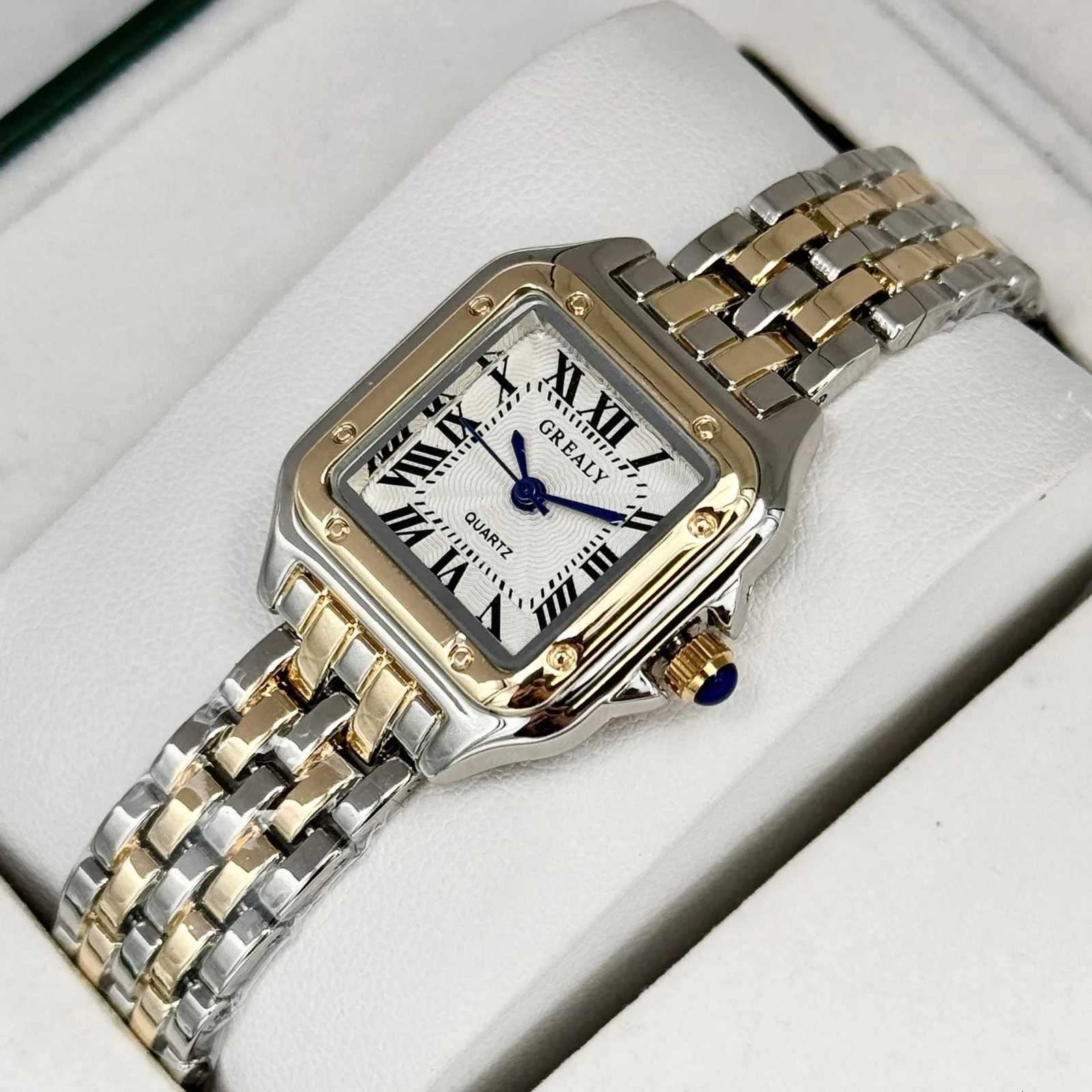 Luxury Womens Watches Classic Brand Square Ladies Quartz Wristwatches Alloy Strap Business Female Clock Bracelet Watch XJ250805