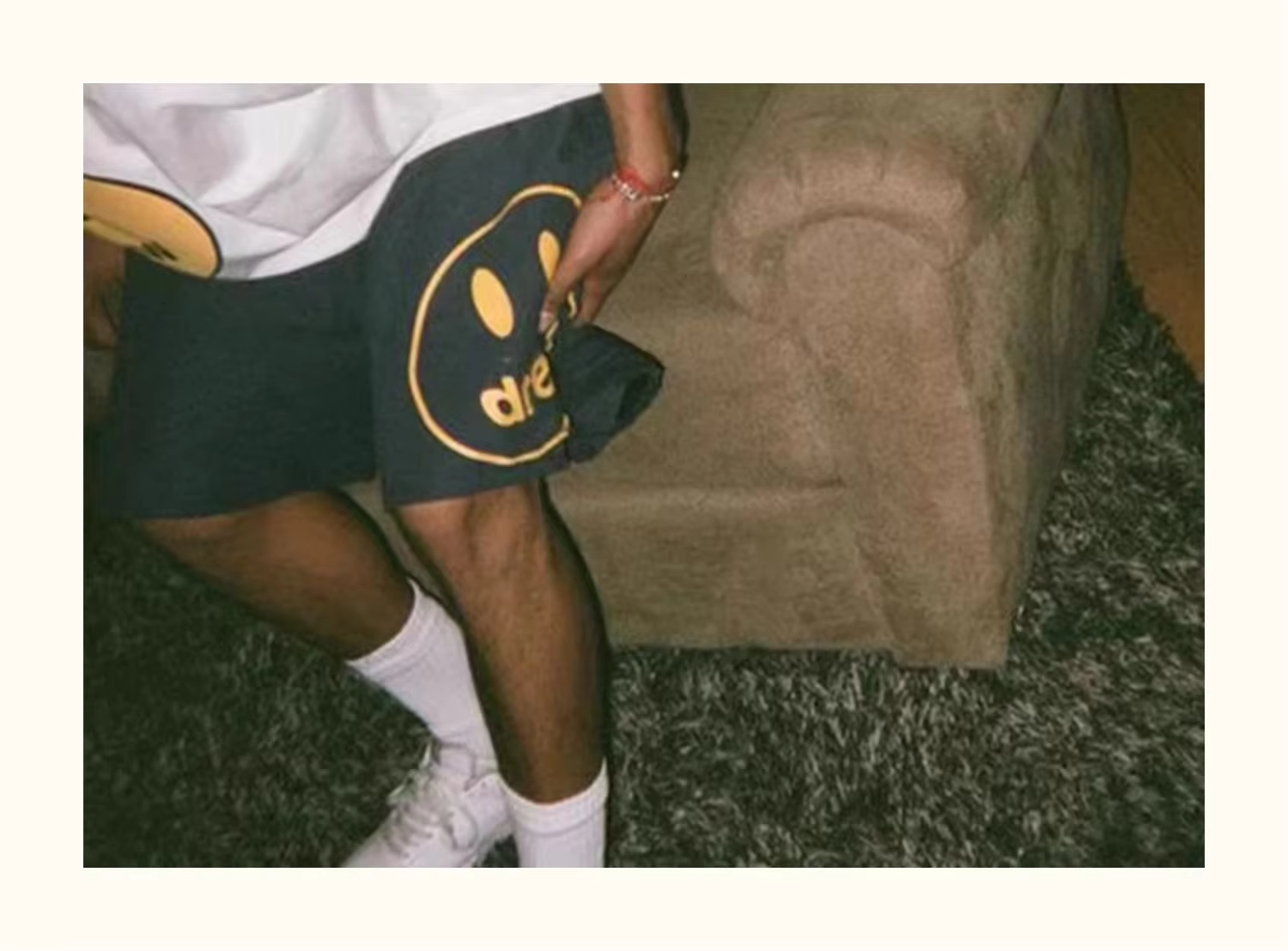 Drew House Hot Sale Men Crystal shorts, beach shorts, casual, versatile, trendy brand-name printed shorts 25ss