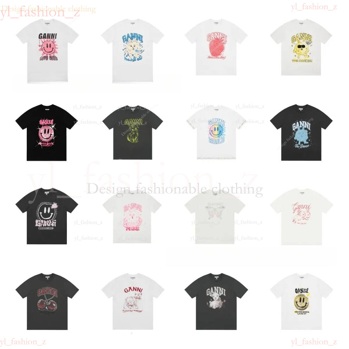 Gannitshirt New Summer Women's Shirt Designer Cute Peach Red Printed Pattern Shirt Top Fashionable Loose Multi functional Women's Casual Street Wear b30 96c