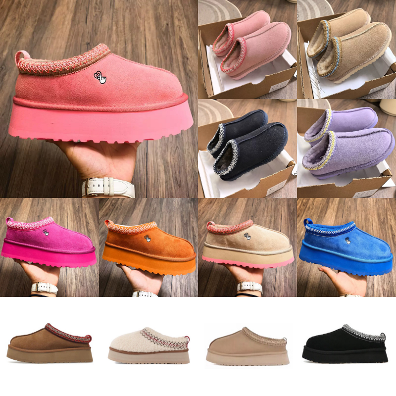 Size 35-44 Tasman Slippers Winter Boots Clogs Fur Slides Sheepskin Mules Women Men Ultra Mini Platform Boot Slip-on Shoe Suede Comfort Fall Winter Booties shoe 111