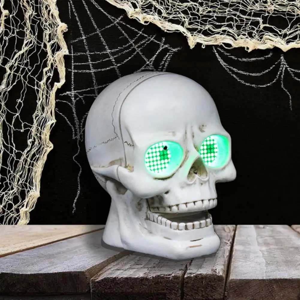 Resin Pumpkin Ornament Spooky Halloween Pumpkin Lanterns for Haunted Party Decor Resin Led Pumpkin Figurines for Garden XJ250804