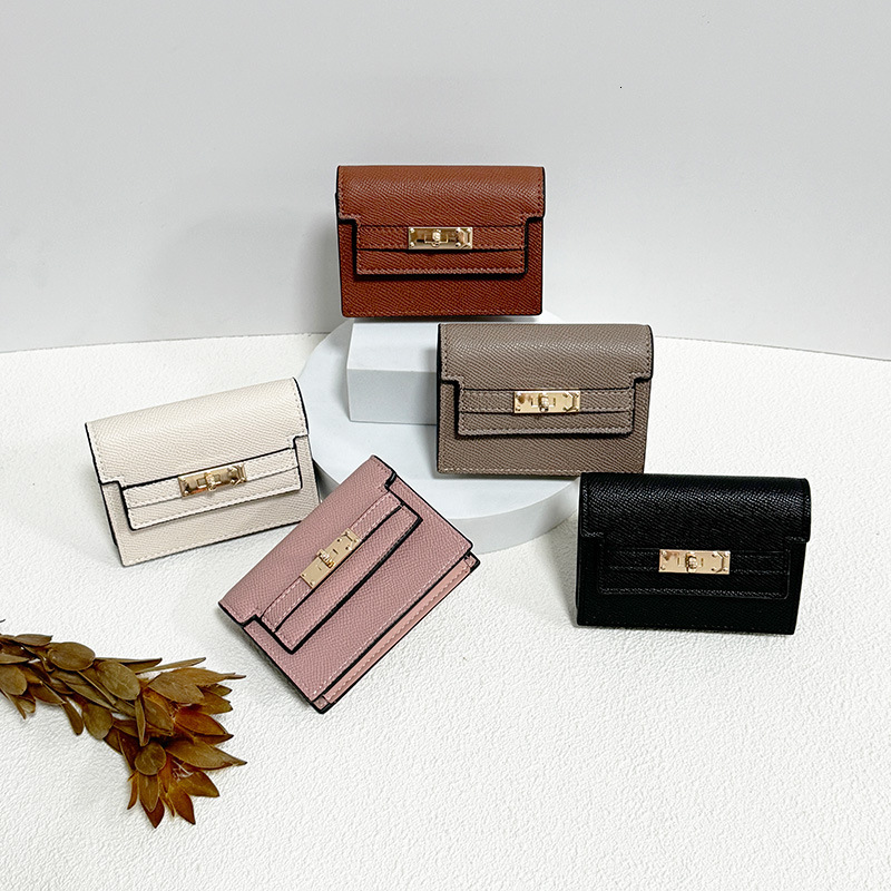 Womens Small Square Card Holder Solid Color Luxury Bag High End Card Holder 2025 New Luxury Bag Designer Bag Designer Pack Designer Bag Compact Large 